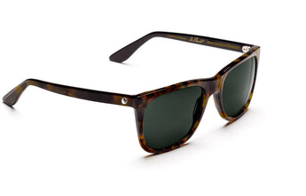 John F. Kennedy Tortoise Acetate Polarized Sunglasses with Sterling Silver and Sapphire Historic-Material Setting